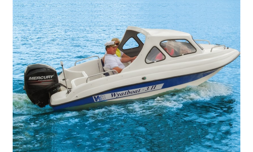 Катер стеклопластиковый Wyatboat-3П (полурубка)